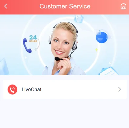 Open the live chat option